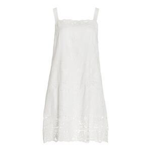 All That Remains 'Claire' White Silk Lace-Trimmed Mini Dress Size 6